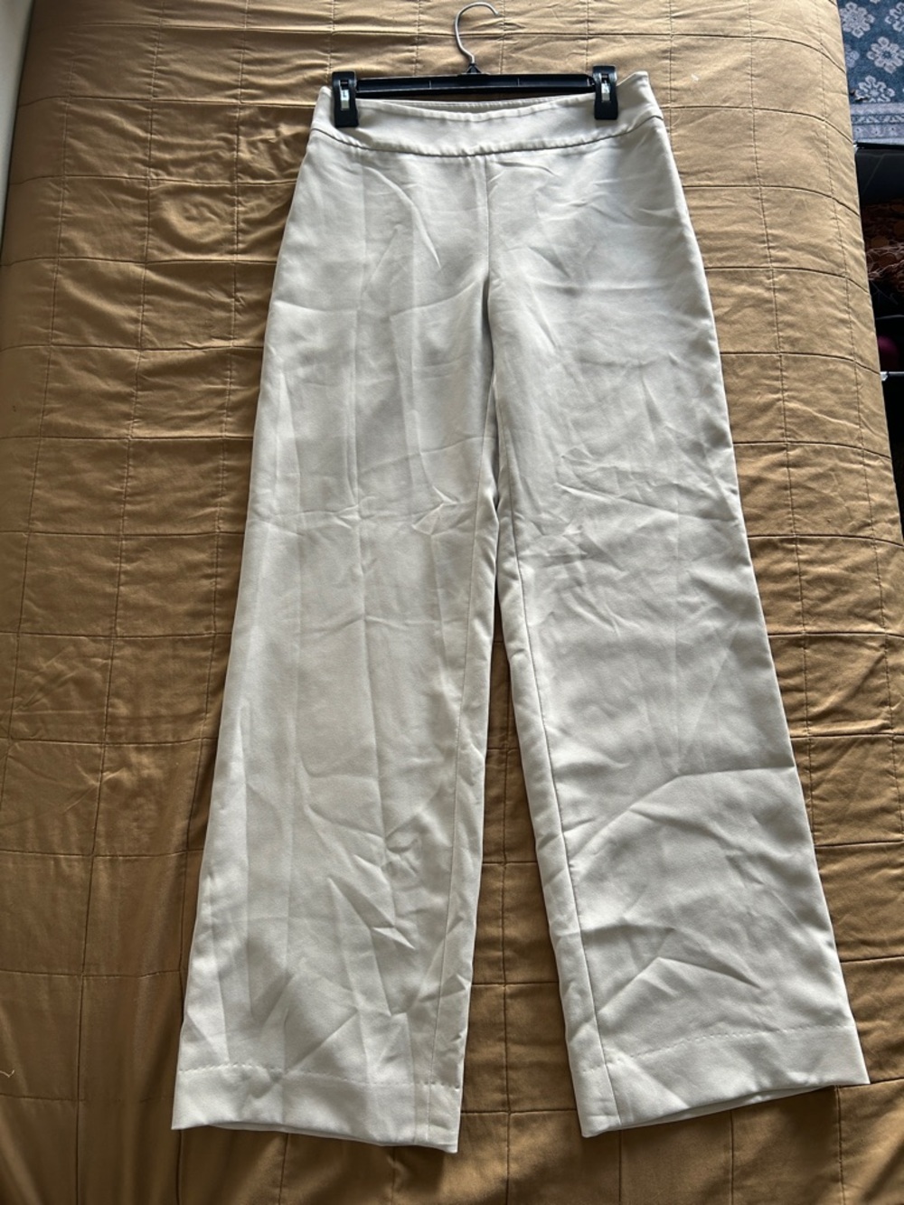 Armani Collezioni Wide-Leg Cream Trousers